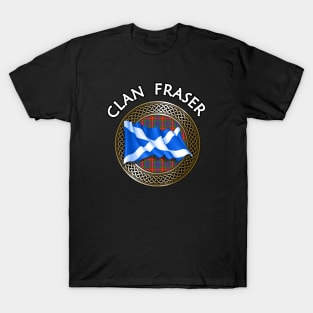 Clan Fraser Crest & Tartan Knot T-Shirt